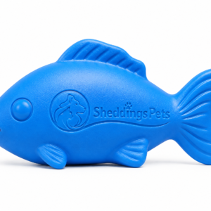 Durable Fish-Shaped Dog Chew & Fetch Toy – Interactive Rubber Toy for Small, Medium & Large Dogs | Blue