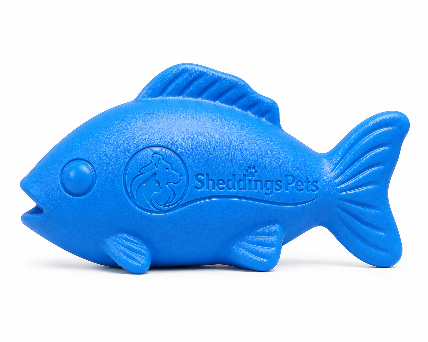 Durable Fish-Shaped Dog Chew & Fetch Toy – Interactive Rubber Toy for Small, Medium & Large Dogs | Blue