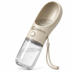 Portable Dog Water Bottle with Foldable Drinking Bowl – Leakproof Travel Pet Water Dispenser for Dogs & Cats